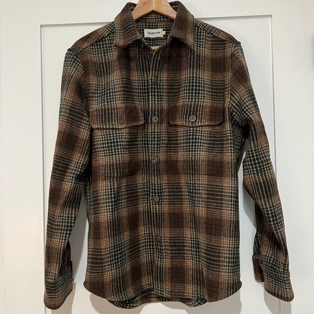 Taylor Stitch "The Explorer" Shirt Jacket in Plaid Wool